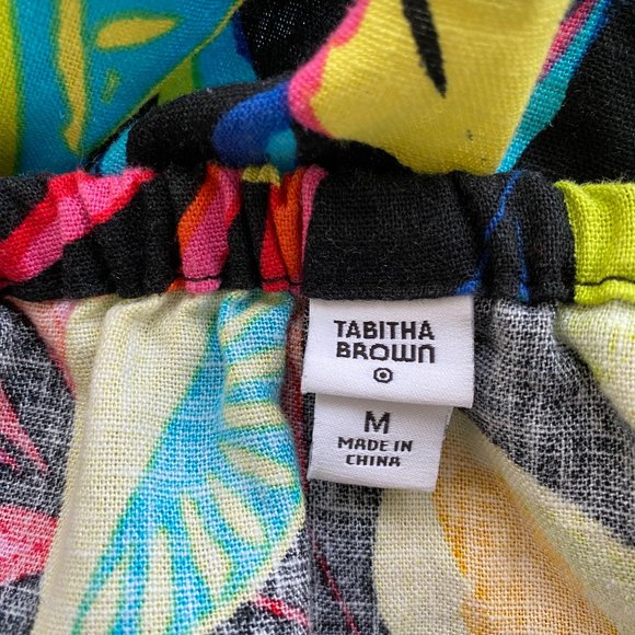 Colorful Ruffled Crop Top Lemon Print Blouse Resort Fashion Tropical Vacation M - Picture 7 of 7